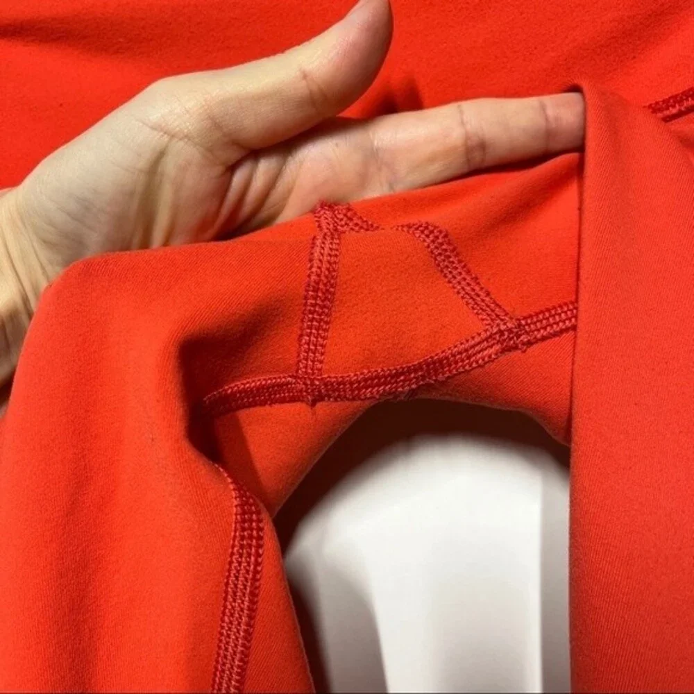 Lululemon Wunder Under Pant III (Reversible) Cranberry / Alarming 4